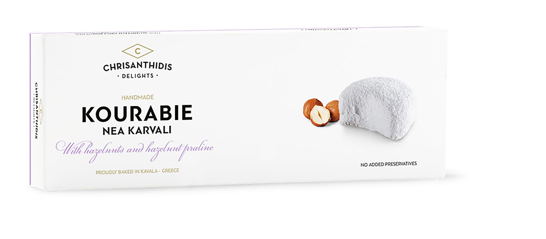 Chrisanthidis Delights Kourabie with Hazelnuts and Hazelnut Praline, 200 g