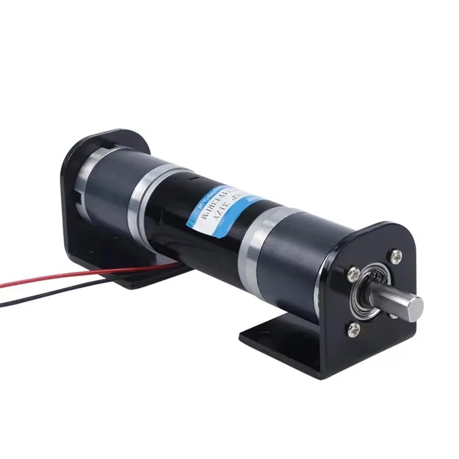 Silnik z przekładnią planetarną 12 V, 24 V, z przekładnią prądu stałego, podwójny wał, miniaturowy silnik o dużym momencie obrotowym i regulowanej prędkości, 32GP-31ZY(24 V Motorand 2Bracket,8 mm 98