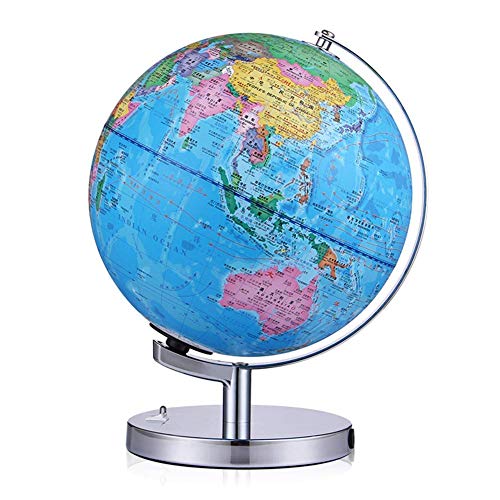 Preisvergleich Produktbild Globen für Kinder, Bluetooth-Musikkugel, Desktop-LED-Sternenkonstellationskuge... mit Metallständer, Geografie-Bildungswelt Erdkugeln, 25 cm