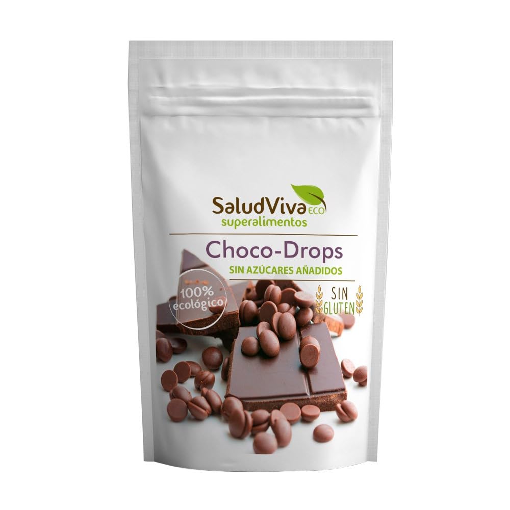 Chocodrops Eco Salud Viva 125 g Gotas de chocolate con avellanas sin azúcares añadidos endulzadas con eritritol