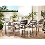 Gartenset Vernio für 6 Personen Grau