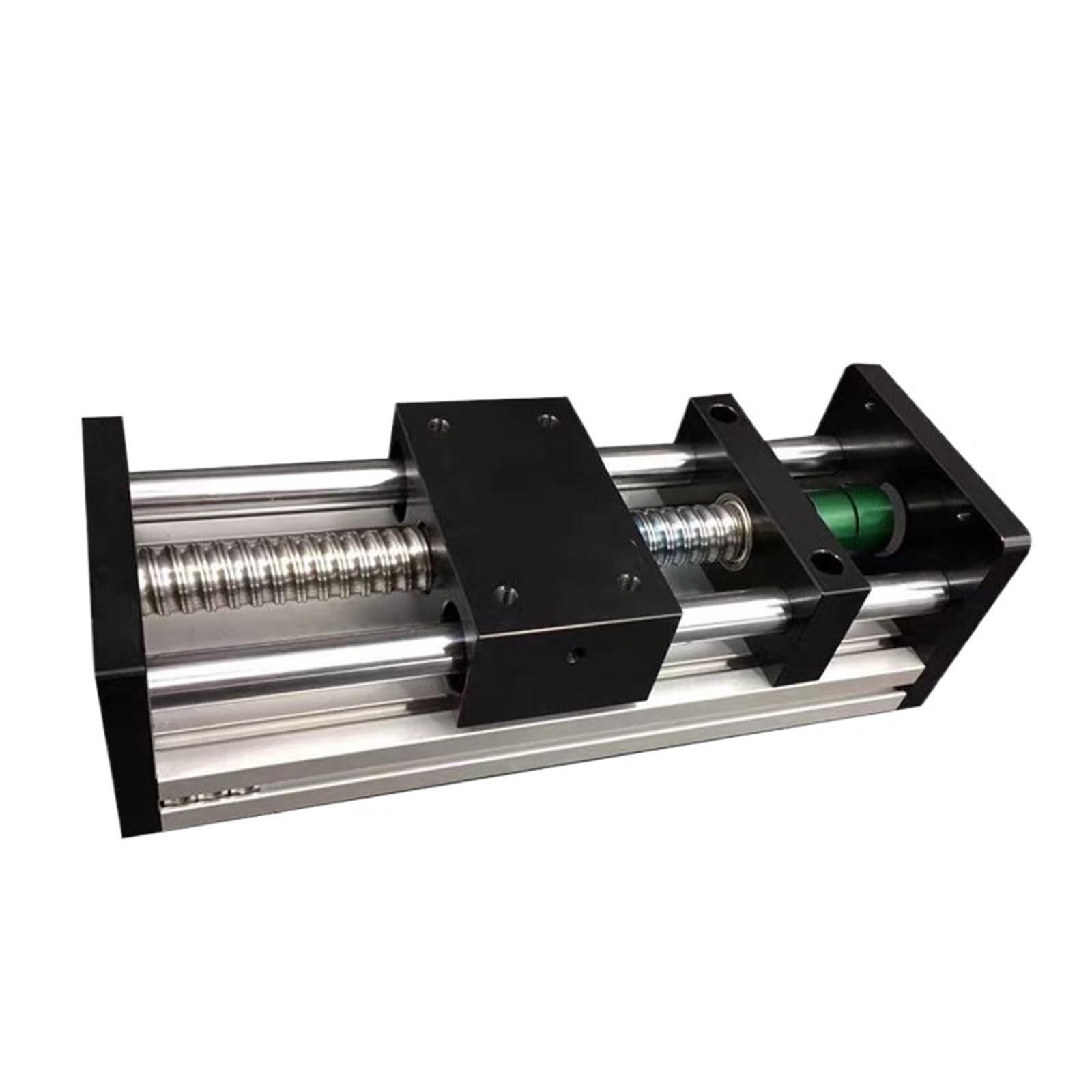 Guía deslizante lineal en miniatura Acoplamiento De Guía Lineal, Tornillo De Bola De Mesa Deslizante SFU1204, Acoplamiento De De 100-500MM, Eje Óptico Doble(200mm)