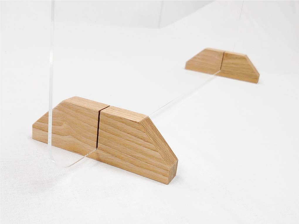 Amazon | 国内生産 透明 アクリル パーテーション 木製スタンド組立式