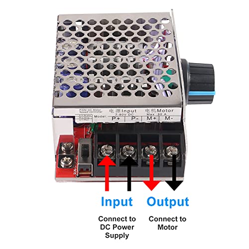 7-70V 30A Pwm Dc Motor Speed Controller Switch Control 12V 24V 36V 48V With 30 Amp Fusefor Power Wheels Speed Control #TOP1