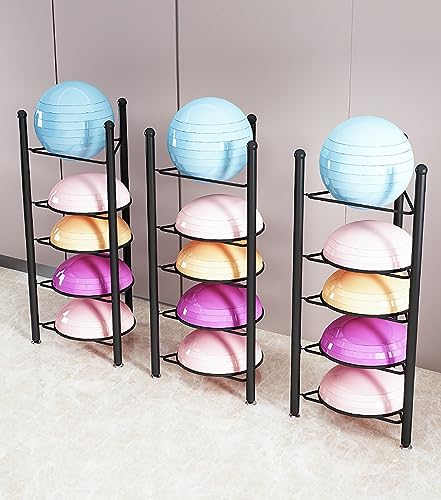 Supporto portaoggetti per Half Balance Ball - Organizzatore per Palestra Domestica a 3/5/6/7 Livelli per Bosu, Slam, Palle mediche - Soluzione Durevole per riporre Attrezzature per Esercizi