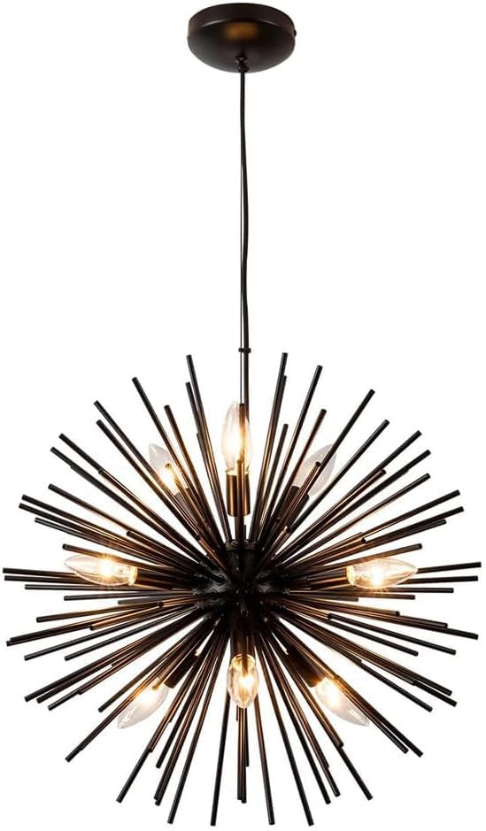Lustre Spoutnik Noir Suspension Vintage Éclairage Intérieur Idéal Cuisine