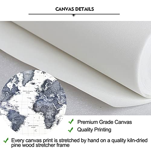 Iknow Foto 5 Panel Vintage World Map Wall Art Abstract Prints Paintings On Canvas Contemporary Home Decor Artwork Pictures For Office Decorations 12X32Inchx5Panel #TOP5