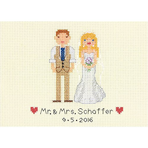 Dimensions 70-65160 Personalized Wedding Record Counted Cross Stitch Kit, 7" X 5" #TOP4