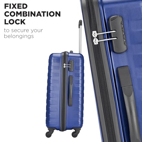 Image of Safari Magnum Incite Set of 2 (Cabin + Large) Trolley Bags Hard Case Polycarbonate 4 Wheels 360 Degree Wheeling Luggage, Travel Bag, Suitcase for Travel, Trolley Bags for Travel, Midnight Blue