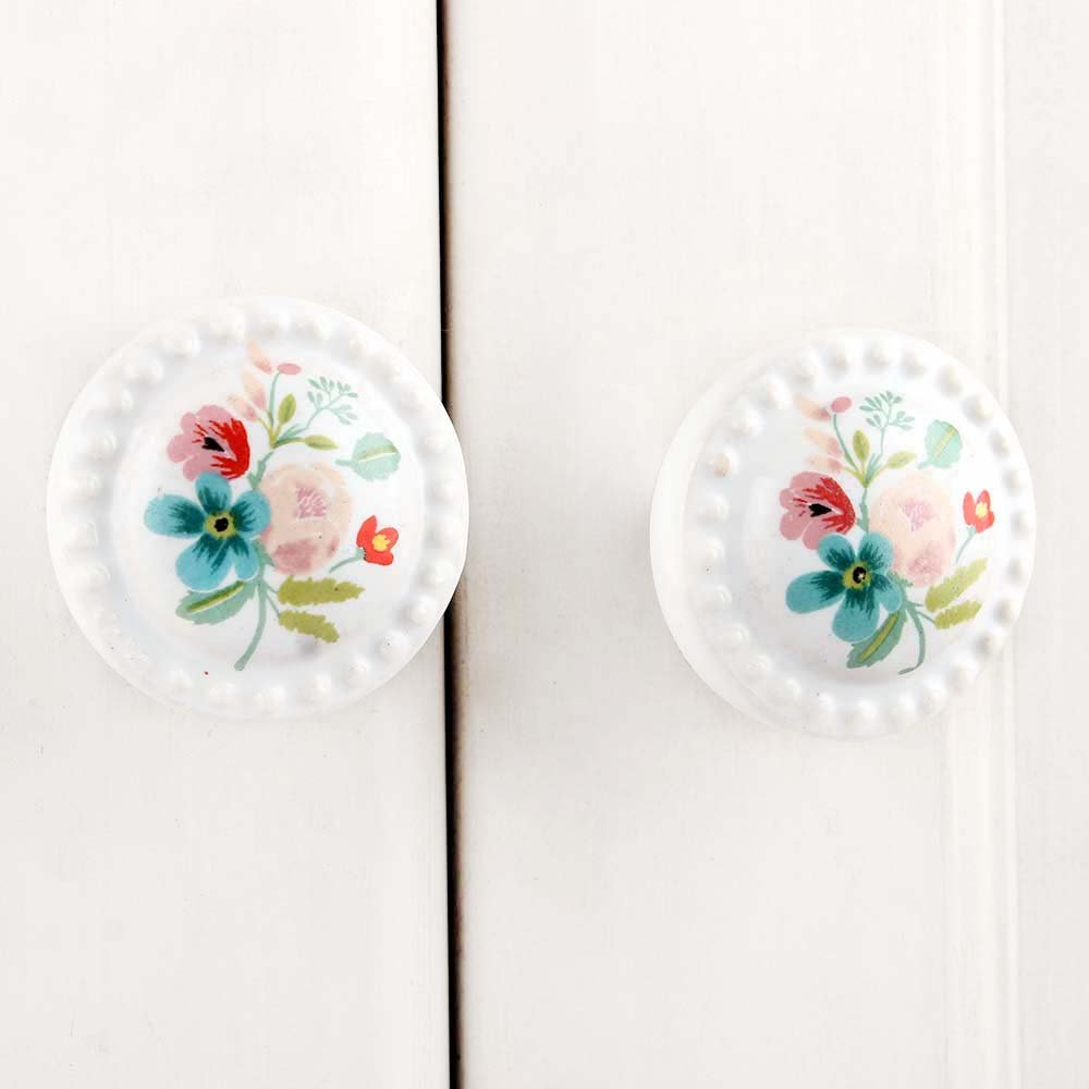 IndianShelf 4 Piece Multicolor Flower Ceramic Drawer Knobs for Kitchen Cabinet Hardware Door Pulls Decorative Dresser Luxurious Wardrobe (B07T7JYZTJ) Amazon Price History, Amazon Price Tracker