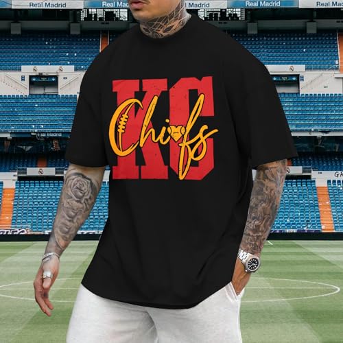Football Shirts for Men Game Day Football Fan T-Shirt Casual Rugby Team Graphic Short Sleeve Tees3