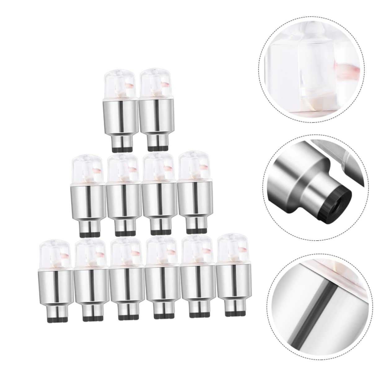 TOYANDONA Lumière De Soupape Brillant Éclair Lumières des Pneus Lumière De Roue Vélo Lumière Voyant De Vélo De Route Lampe À Rayons De Roue Acier Inoxydable