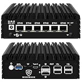 ✅【Intel I226V 2.5GbE Network Card】This small Firewall Router pc equipped with 6*Intel I226V Network card maximum up to 2.5GbE, bring you more faster and professional network usage(some system suppliers maybe have not released compatible driver to match yet, suggest to install newest version of following systems: pfSense 2.8.2, OPNsense 22.x, OpenWrt, ROS7, ESXI, Proxmox, CentOS etc).