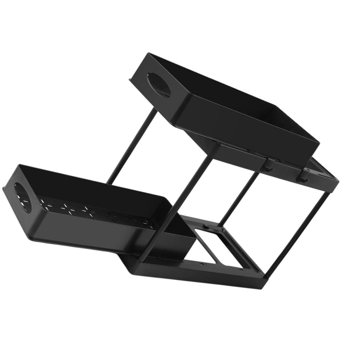 Organizer Sottolavello Cucina a 2 Livelli Scorrevole in ABS Nero