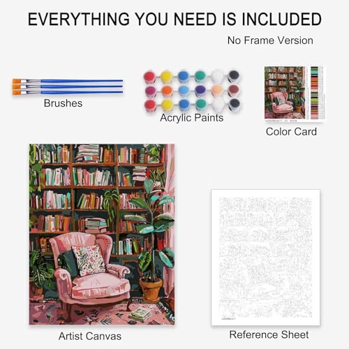 Image of DIY Paint by Numbers,Sugar Skull Day of The Dead,Abstract Canvas Oil Painting Kit for Kids&Adults,16X20 Drawing Paintwork Acrylic Pigment,for Home Living Room Decorative Painting Frameless