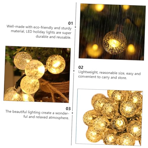 Luces de Cadena LED Solar 5m 20 Bombillas Burbujas miniatura 7