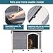 Petsfit Wooden Dog House Extreme Outback Log Cabin Weatherproof Outdoor Pet Kennel, Light Grey, Large/45.6
