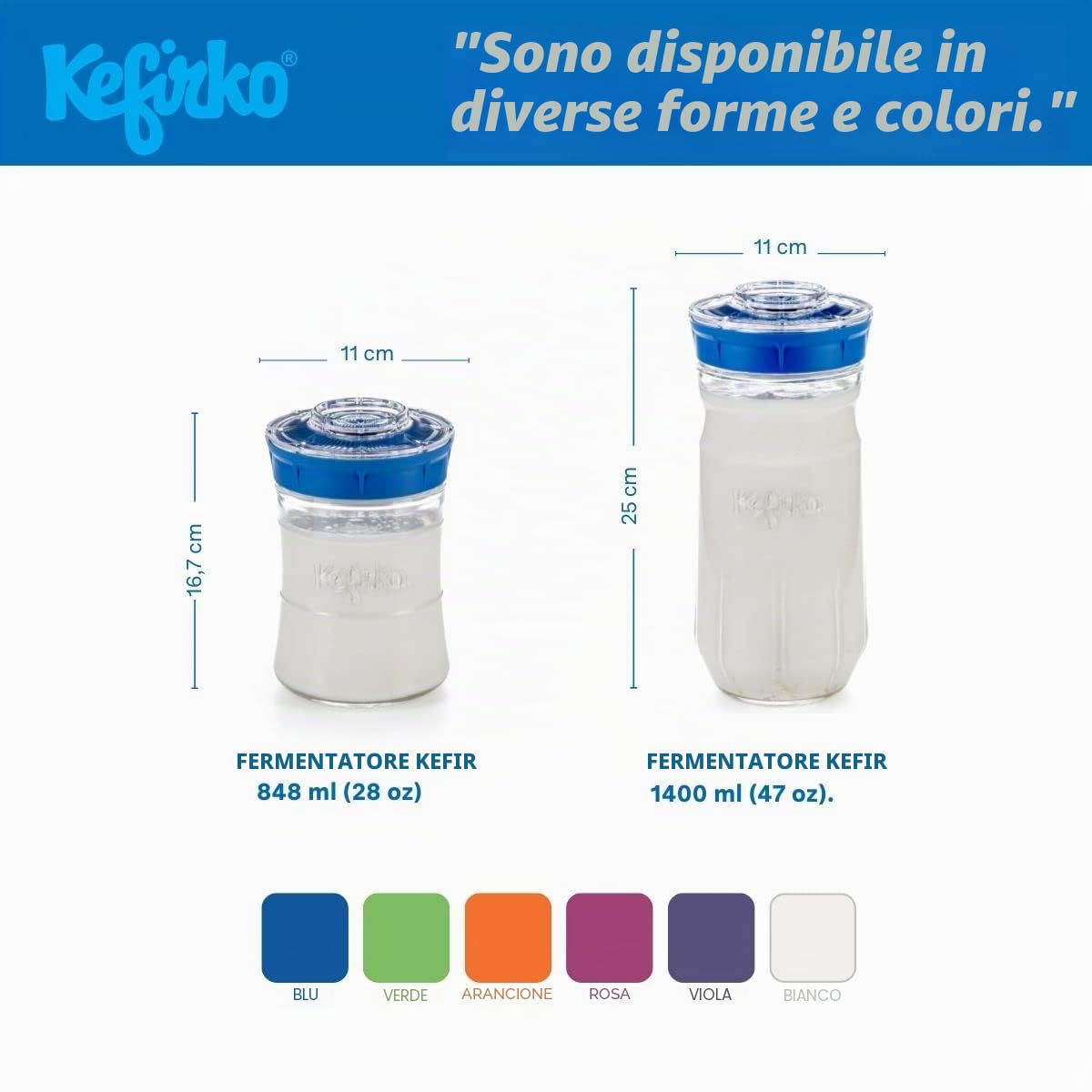 Kefirko Kefir Maker 848ml Set per La Preparazione del Kefir in Casa – Verde
