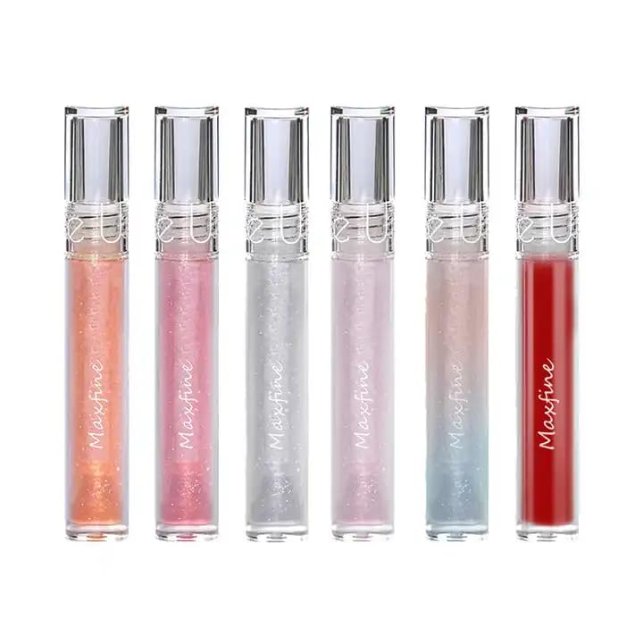 R.Y.M High-Shine Clear, Natural, Moisturizing, Plumper Lip Gloss, Long Lasting Non-Sticky for lip color, minimizes lip wrinkles, with beautiful shiny finish (#02 Peach Scent, 0.12 Ounce (Pack of 1))