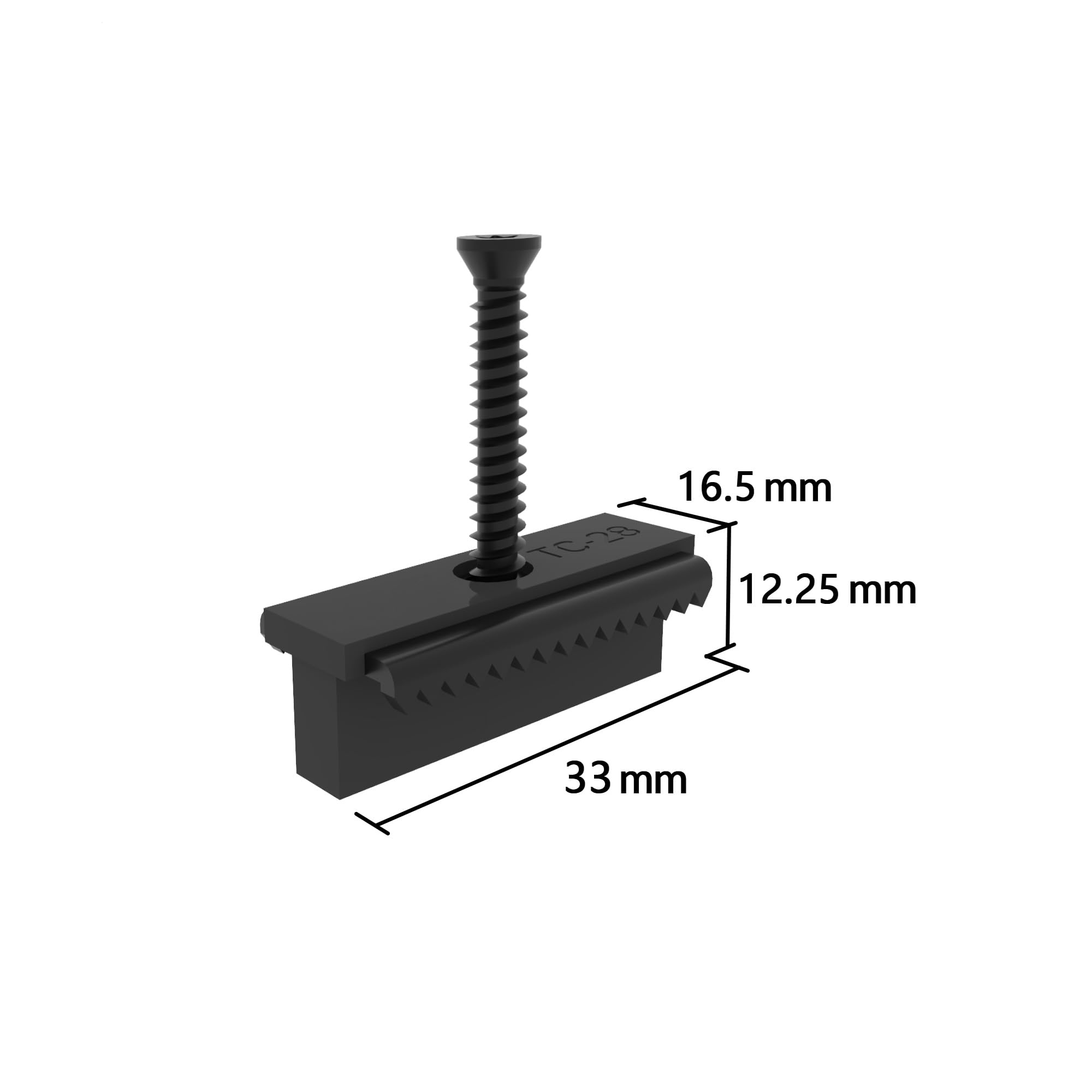 Gartenwelt Riegelsberger 100 Stück Terrassenclips TC-28 für WPC Terrassendielen – Verdeckte Montage inkl. Edelstahl Schrauben & Torx-Bit