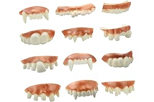 12-Piece Costume Teeth Assortment for Adults: Gnarled Grin for Every Occasion
