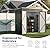 Outdoor Storage Shed with Lockable Doors, Galvanized Steel Garden Shed, Rust-Resistant Waterproof Metal Tool Storage for Backyard, Patio Lawn - Multiple Sizes & Colors Available (Dark Gray, 6X4 FT)