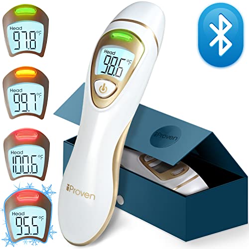 Image of IPROVEN Pro-Series Ear Thermometer with Touchless Forehead Function. Superior Accuracy for Adults, Kids, Babies. Upgraded Fever Alarm, Quiet Vibration Alerts. Digital Baby Thermometer for Infants
