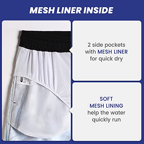 Image of maamgic Mens Slim Fit Swim Shorts Swim Trunks 7 inch Quick Dry Mens Bathing Suits with Mesh Lining