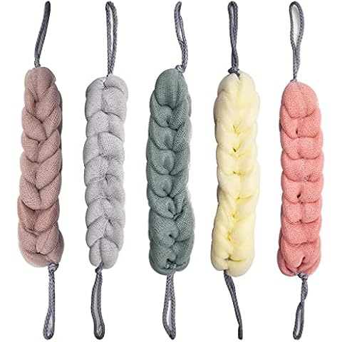 Badeschwamm,Forreen 5 Stück Duschschwamm Massageschwamm Rückeneinseifer Weich Dusche Schwamm Dusche Zurück Scrubber für Frauen Männer Peeling Hautreinigungszubehör Cover