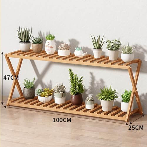 Support pour plantes suspendu en bambou marron rustique pliable - 3