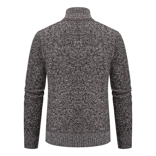 Men's Comfort Stand Collar Fall Winter Sweater Cardigan Knit Zip Up Solid Sweater Winter Slim Fit Comfort Sweaters3