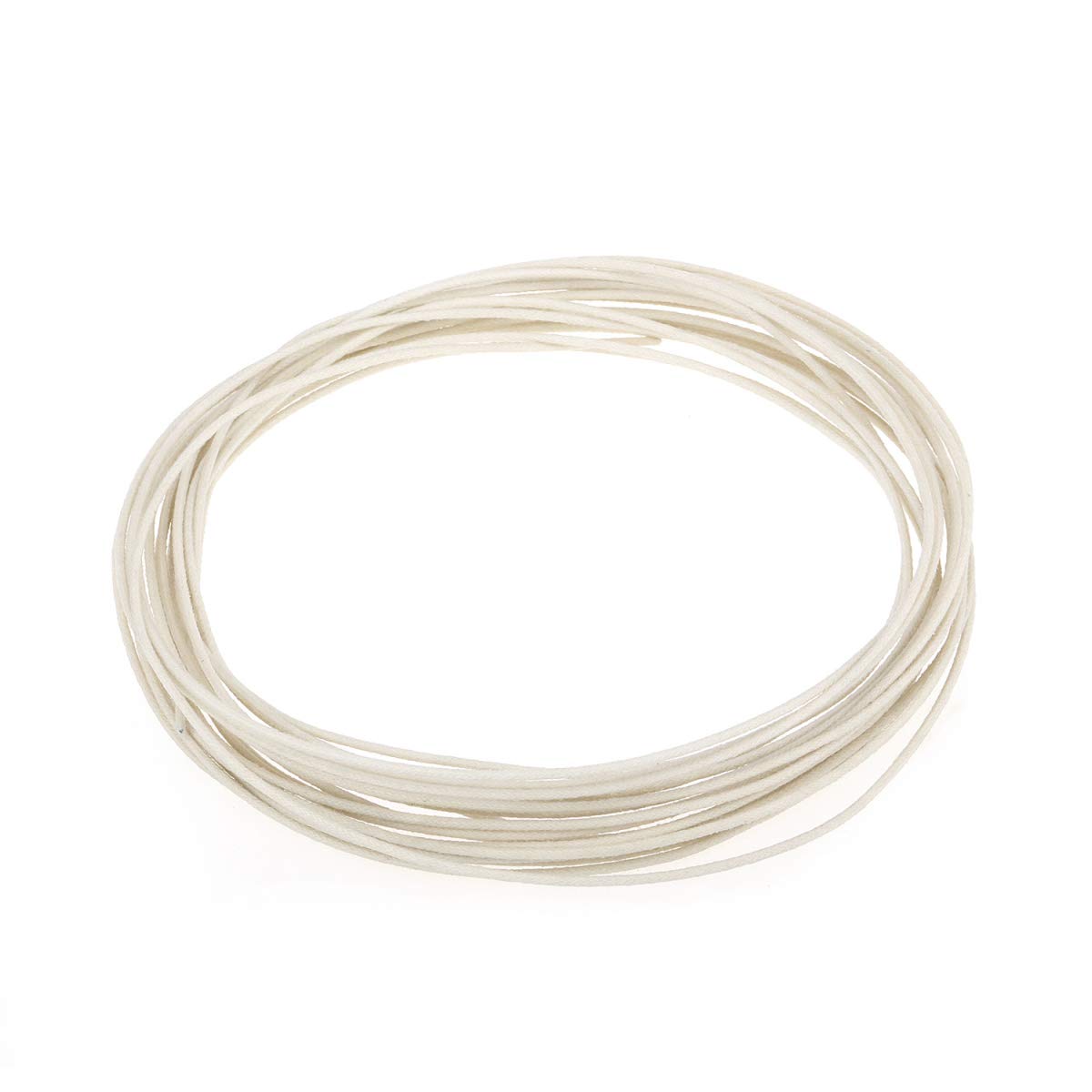 Musiclily Pro 22 AWG Gauge Vintage Style Pre-tinned Push-back Cloth Covered Stranded Wire, White 25 Feet (8 Meters)