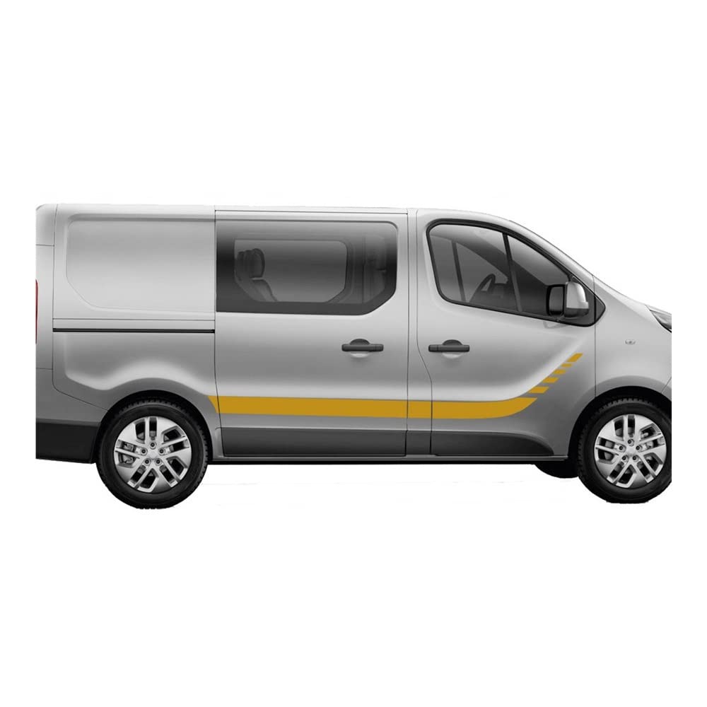 Camper Van Car Door Side Graphics Adesivi Vinile Pellicola Cofano Cofano Decalcomanie Accessori Tuning Compatibile Con Renault Trafic 2 3 MK3 MK2 (Color : Glossy Red, Size : L2 For LWB - Foto 11