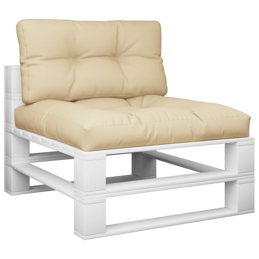 Cuscini per Pallet 2 pz Beige 70x70 cm Seduta e Schienale