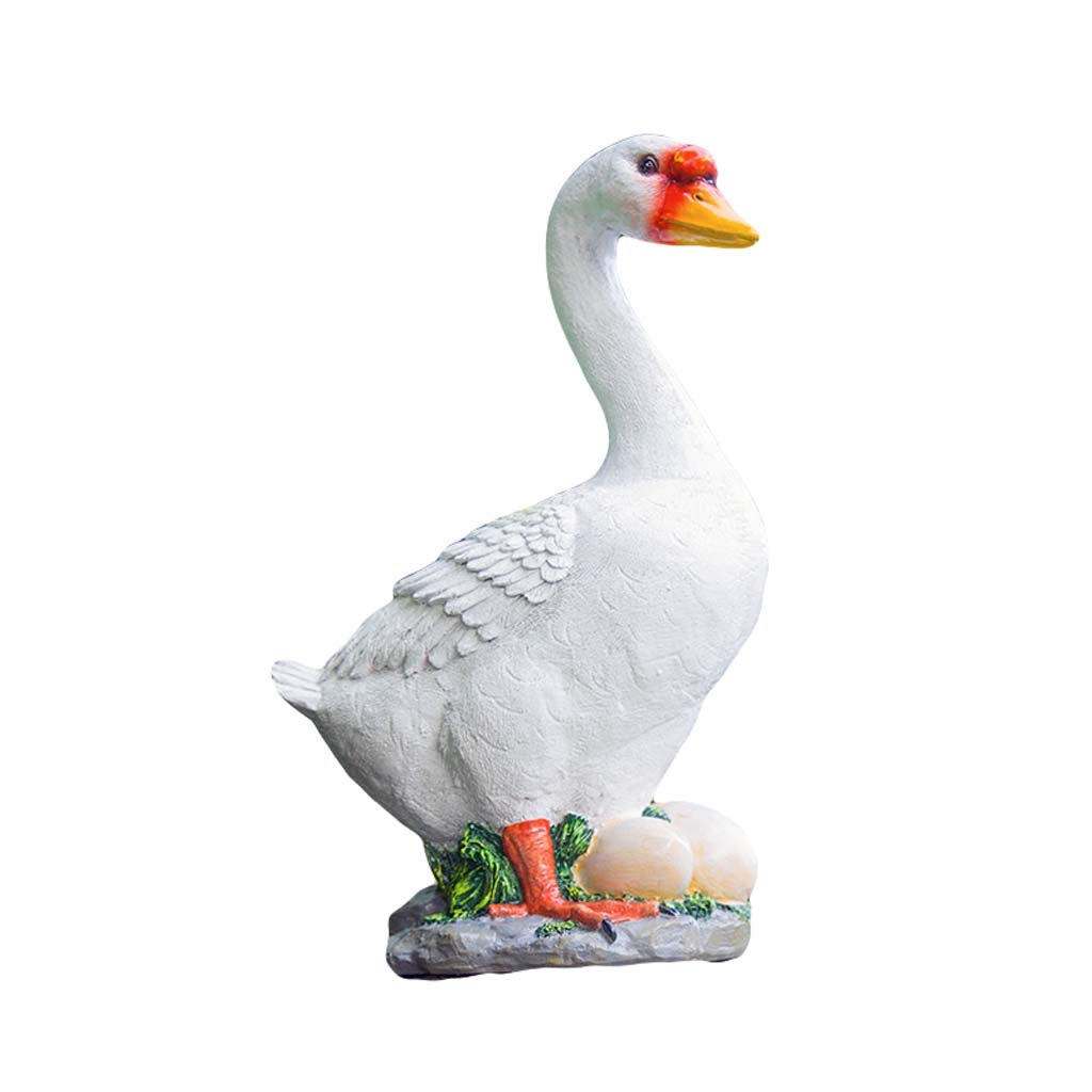 Decorazione Statua di Anatra da Giardino, Anatra in Resina Arte Artigianale Modello Giardino Decorazione di Stagno da Giardino Ornamenti 8,6×5,5×13 Pollici