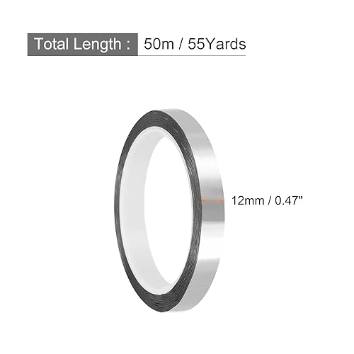 Miniatura 2 de Rebower Cinta de película de poliéster metalizado, cinta adhesiva de espejo, para moldura y suministros de arte gráfico - 0.47 pulgadas x 55
