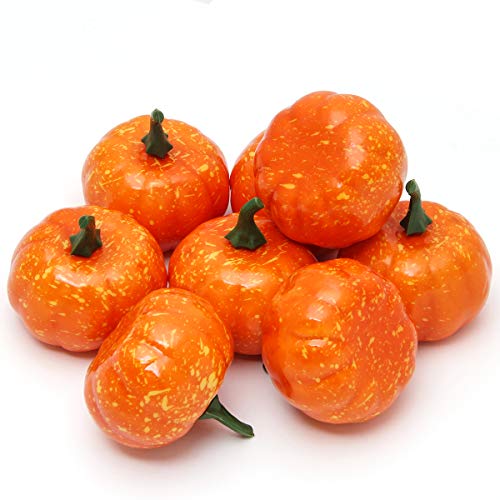 Coolrunner 12 Pack Artificial Pumpkins, Realistic Fall Mini Artificial Pumpkins, Home...
