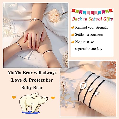 UPROMI Back to School Bracelet Set for 3, First Day of School Kindergarten Preschool 1st 2nd Grade Bracelet Gift Mom Mother Son Daughter, Back to School Stuff Gifts for Kids Boys Girls4