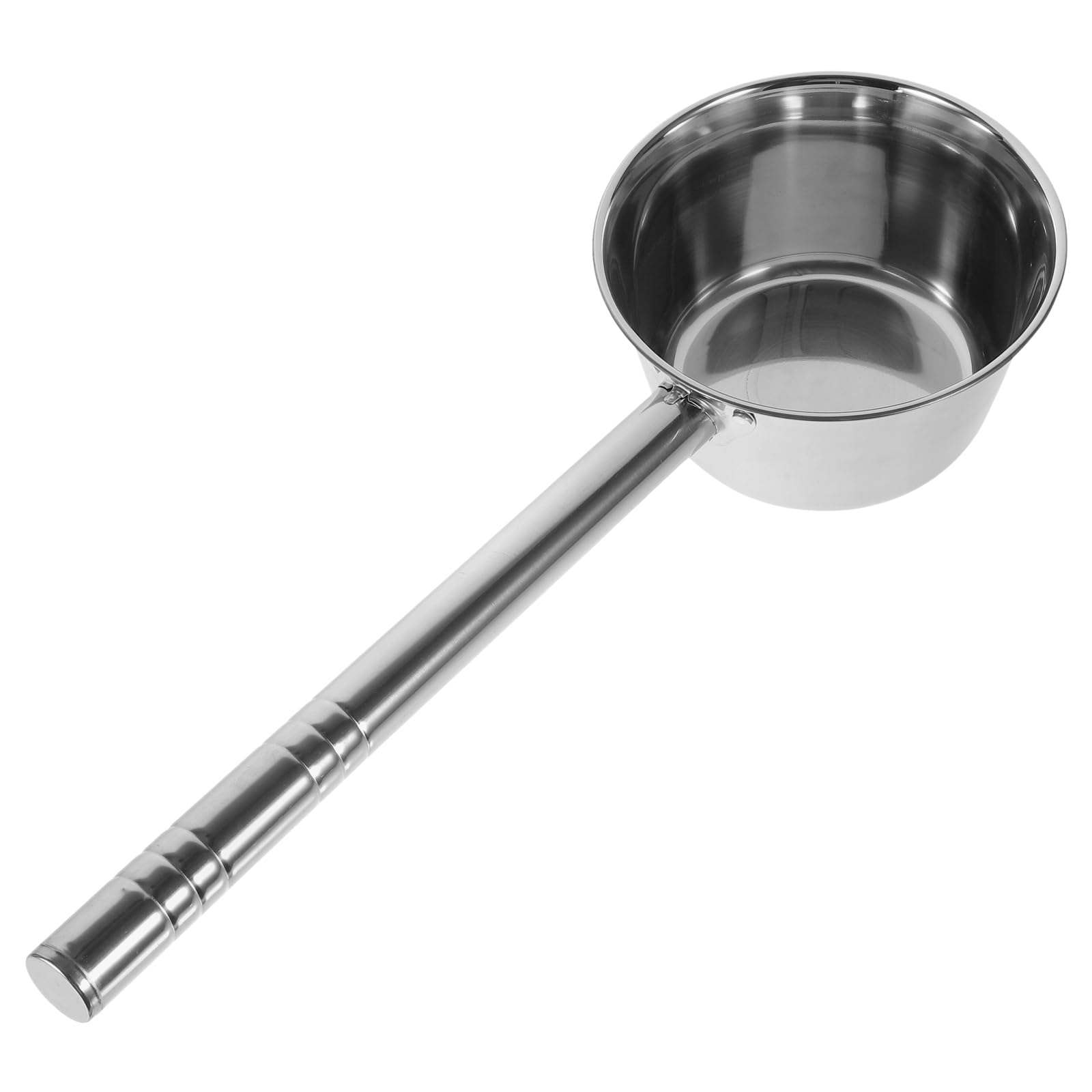 Cabilock Stainless Steel Long Handle Water Ladle Ergonomic Kitchen Water Scoop for Soup Cleaning Multipurpose Spoon for Home Restaurant Garden Use Handle