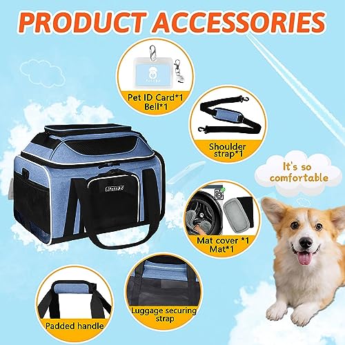 Image of Petskd Top-Expandable Small Pet Carrier 18 inchx13 inchx9.5 inch Airline Approved