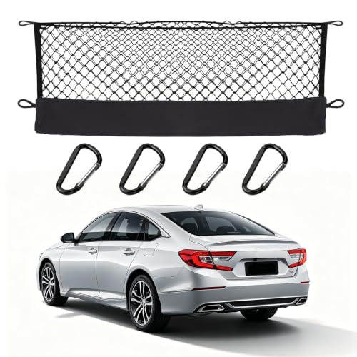 Envelope Style Cargo Net Compatible with Honda Accord 2026-2013, 2026 2025 2024 2023 2022 2021 2020 2019 2018 2017 2016 2015 2014 2013 Car Rear Touring Tailgate Trunk Netting