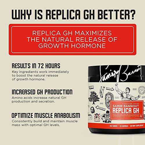 Replica Gh – Muscle Building Gh Boosting Powder – Hormone Optimizer & Muscle Growth Dietary Supplement – Exclusive Osl Mr. Olympia Samir Bannout Collaboration – Watermelon Candy Flavor – 20 Servings #TOP1