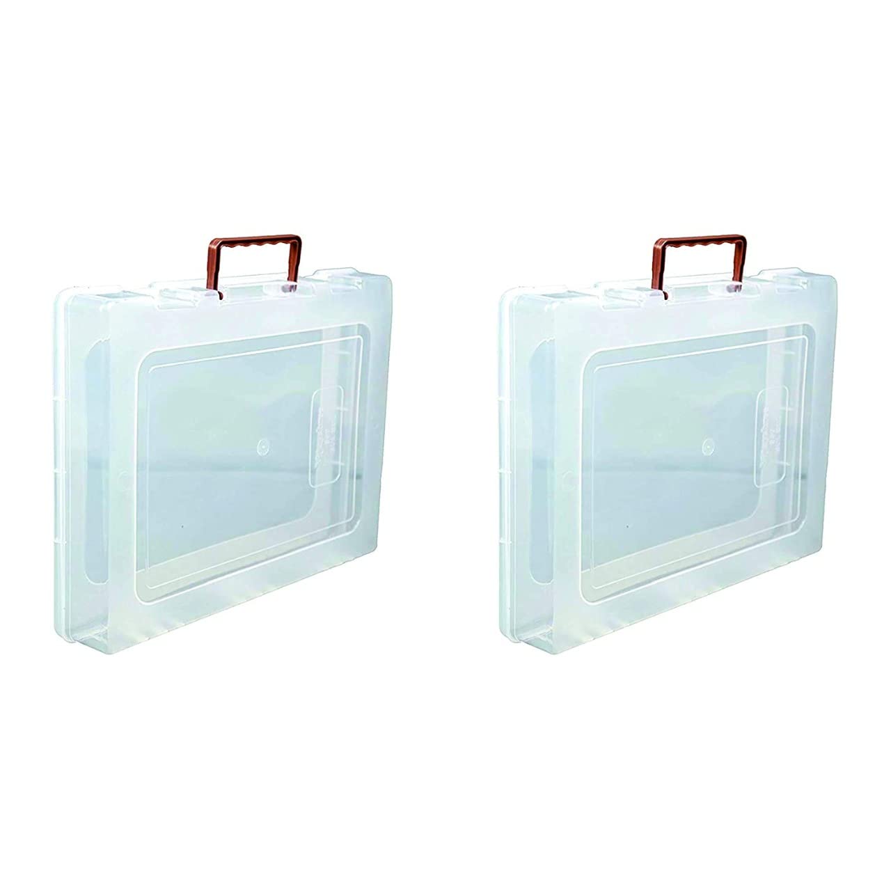 SM IMPEX Transparent Rectengle Plastic Storage Box Saree Storage Box