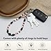 KARENSKEYS Phone Charm Strap, Sparkling Crystal Beaded Lanyard with Tether Tab &Metal Buckle for Cellphone, Wrist Keychain for Car Keys with D Ring for Women.