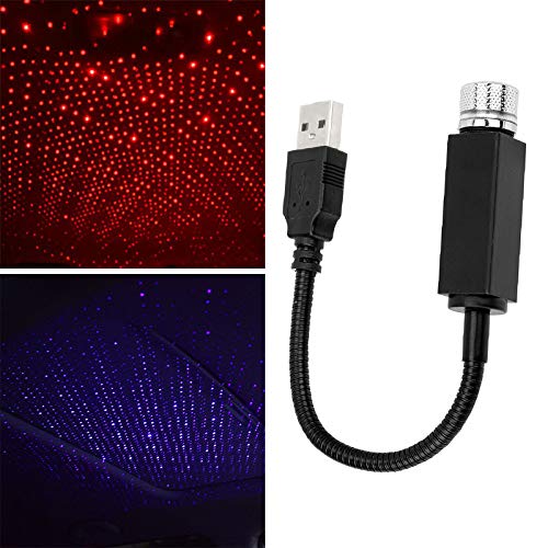 Preisvergleich Produktbild HLIGHT Auto USB-Stern-Deckenleuchte Dach Atmospheres Beleuchtung Romantische Nachtlicht-Auto-Dekorationen,Purpleblue
