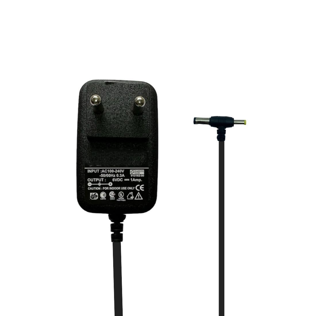 Upix 6V 1A Power Adapter with DC Power Supply AC 100-240 V DTH Set Top Box CCTV Camera Solar Light, LCD/LED TV Card, Modem Cordless Light Strip Pressure Machine FM Radio Electronic Gadgets