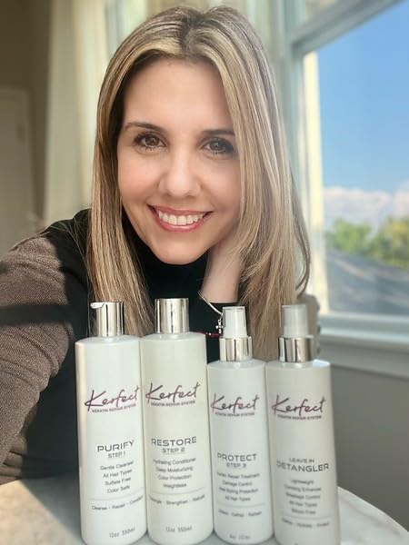 Miniatura 6 de Keratin Life Organics KERFECT - Reparación de cabello para cabello seco dañado, tratamiento capilar con queratina con acondicionador profundo sin