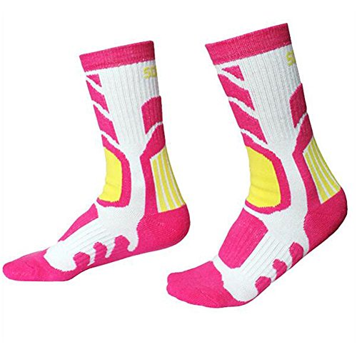 Gtopart Chaussettes de Sport, Chaussettes de Ski pour Enfant Femmes - Lot de 2 (Rouge, S (18.5cm-20cm)) Cover