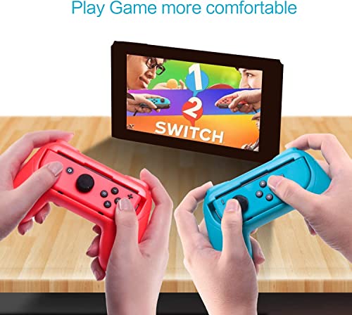 Image of Gamepad Joystick Case for Nintendo Switch OLED Games v1 /v2 More Comfortable Joy-Con Controller Grips For Nintendo Switch Games - White (TWIN PACK) (White)