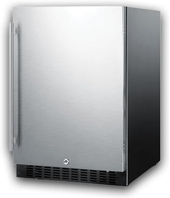 Summit 24 Outdoor Refrigerator, Stainless Steel - SPR627OS | Built-in, Outdoor Refrigerator, 4.6 cu.ft. Capacity, ENERGY STAR, Undercounter